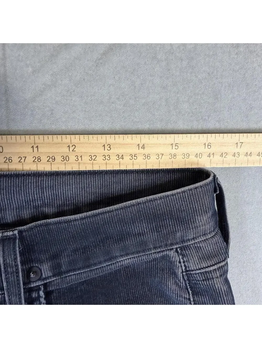 Hudson Byron Jeans Mens 30 Faded Black Corduroy Five Pocket Straight Denim USA